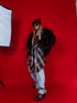"CHILLY" LD04 artificial fur coat - choco
